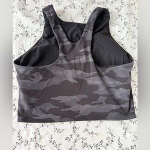 Athleta Gray and Black Camo Sports Bra